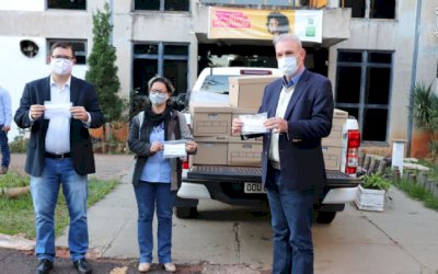 Indígenas de Dourados recebem máscaras para o combate à pandemia