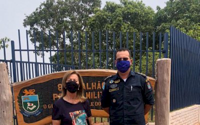 8º  Batalhão de Polícia Militar de Nova Andradina recebe visita da Presidente do CETRAN MS.