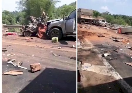 Acidente envolveu 18 veículos e deixou 04 mortos na BR-414