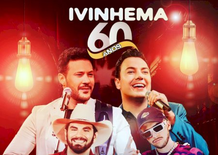 Ivinhema irá comemorar 60 anos com grandes shows