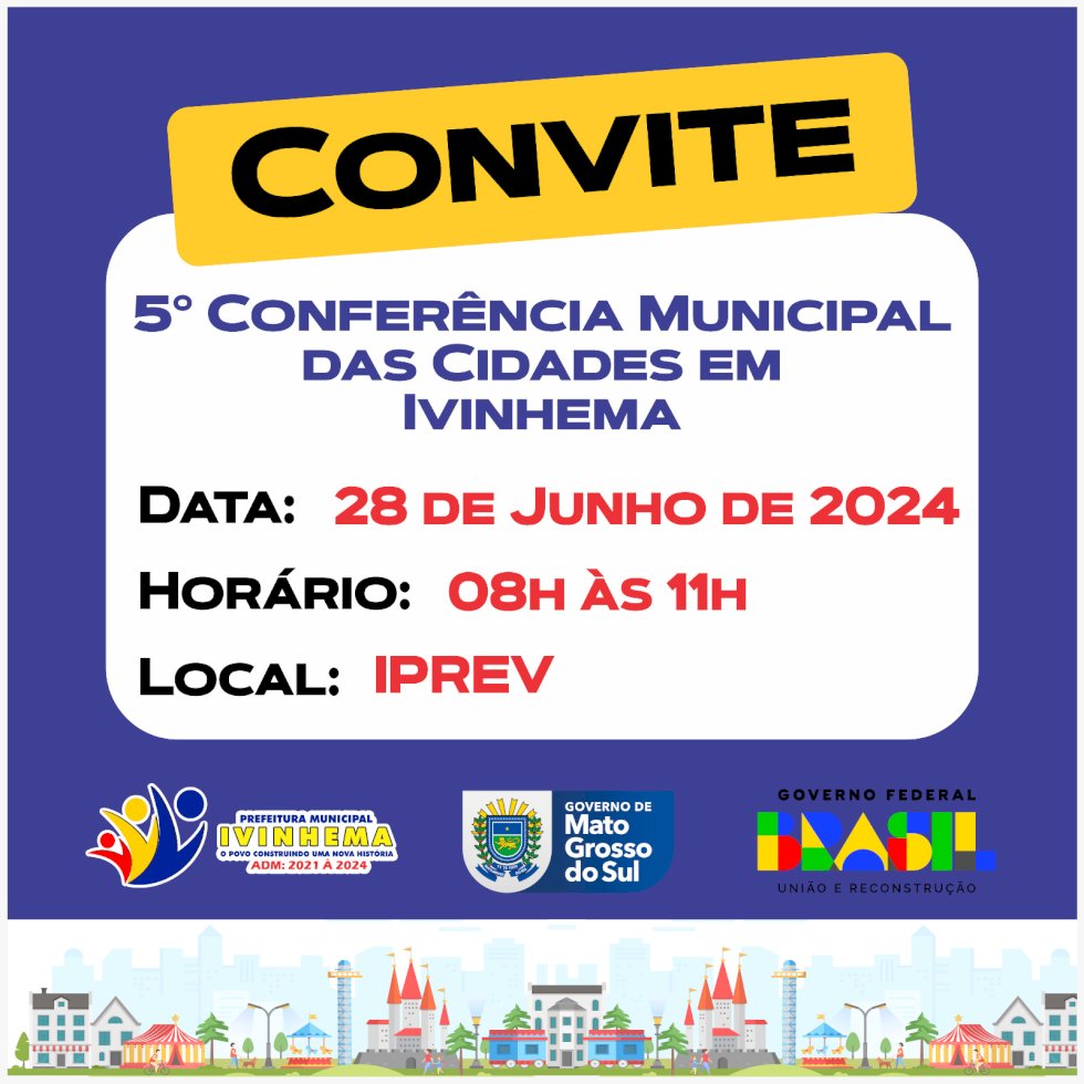 Ivinhema realizará 5ª Conferencia Municipal das Cidades