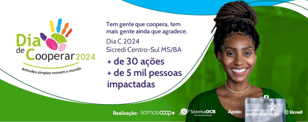 Ações da Sicredi Centro-Sul MS/BA no Dia de Cooperar impactaram mais de 5 mil pessoas