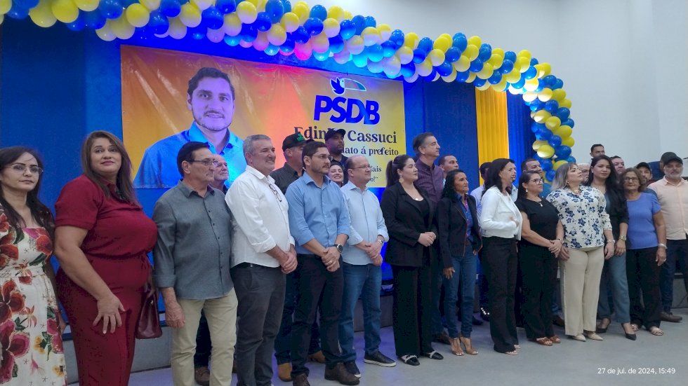 Angélica - PSDB realiza convenção e confirma \'Edinho Cassuci\' para disputar a reeleição, junto com Paulo Conconi como vice
