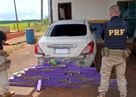 Ivinhema - PRF apreende 100 Kg de maconha