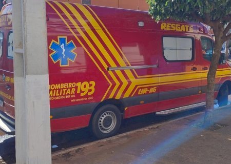 Ivinhema - Motociclista fica ferido em acidente entre moto e caminhonete