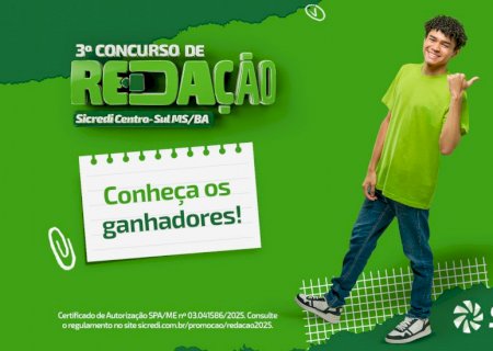 Sicredi Centro-Sul MS/BA anuncia vencedores do 3º Concurso de Redação