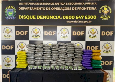 DOF apreende quase 60 quilos de drogas que seriam entregues em Curitiba