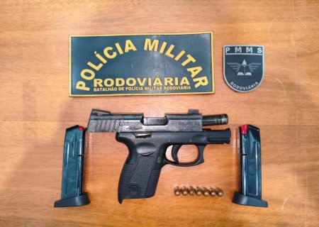 Anaurilândia -PMR apreende pistola.380 com numeração suprimida