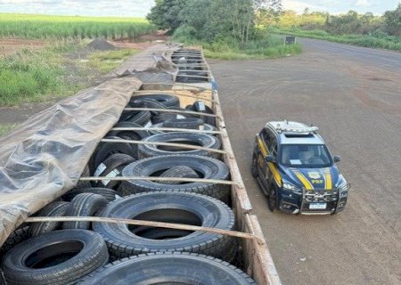 PRF apreendeu 240 pneus na BR-163