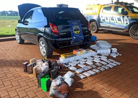 PMR apreende carga de eletrônicos e medicamentos avaliada em R$ 284 mil na MS-162