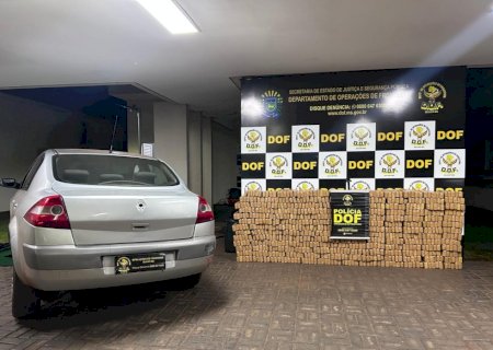 DOF apreendeu mais de meia tonelada de maconha após perseguição em Batayporã
