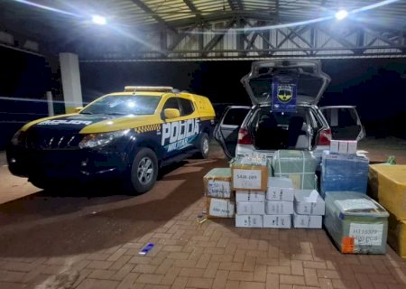 PMR apreende mercadorias de origem estrangeira durante fiscalização na MS-162