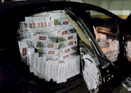 Polícia Militar Rodoviária apreende mais de mil novecentos pacotes de cigarros contrabandeados na MS-164