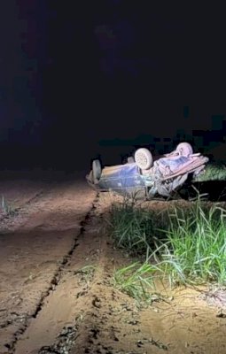 Nova Andradina: homem morre vítima de capotagem na BR-267, região de Nova Casa Verde