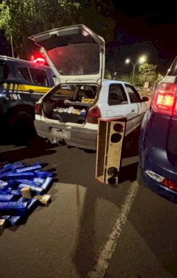 Polícia Militar e Polícia Rodoviária Federal apreenderam um veículo com cerca de 289 quilos de drogas em Nova Andradina