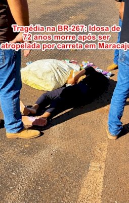 Tragédia na BR-267: Idosa de 72 anos morre após ser atropelada por carreta