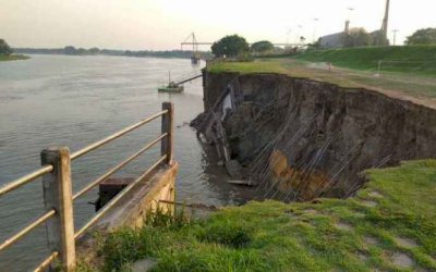 Barragem no Rio Paraguai rompe parcialmente e deixa Porto Murtinho em alerta