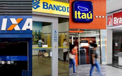 Bancos restringem clientes a 5 por vez e caixa tem álcool em gel 
