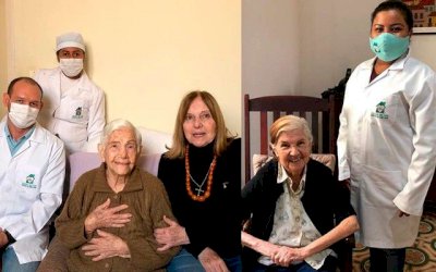 Irmãs de 96 e 100 anos se curam juntas da Covid-19 em MS: 'enquanto há vida, há esperança!'