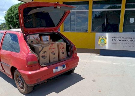 PRF apreende cigarros contrabandeados em Nova Andradina