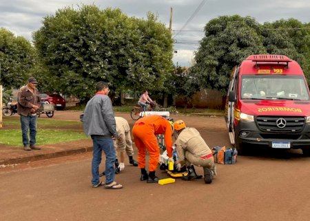 Motociclista fica ferido após tentar desviar de cachorro em município de Mato Grosso do Sul