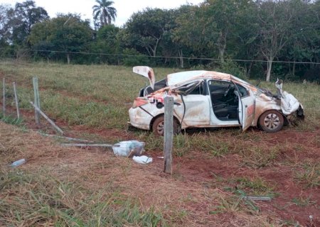 Grave acidente na MS-395,  deixa três vítimas feridas próximo de Bataguassu